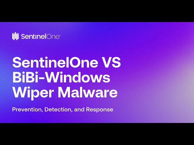 SentinelOne Demo: SentinelOne VS BiBi-Windows Wiper Malware - Detection ...